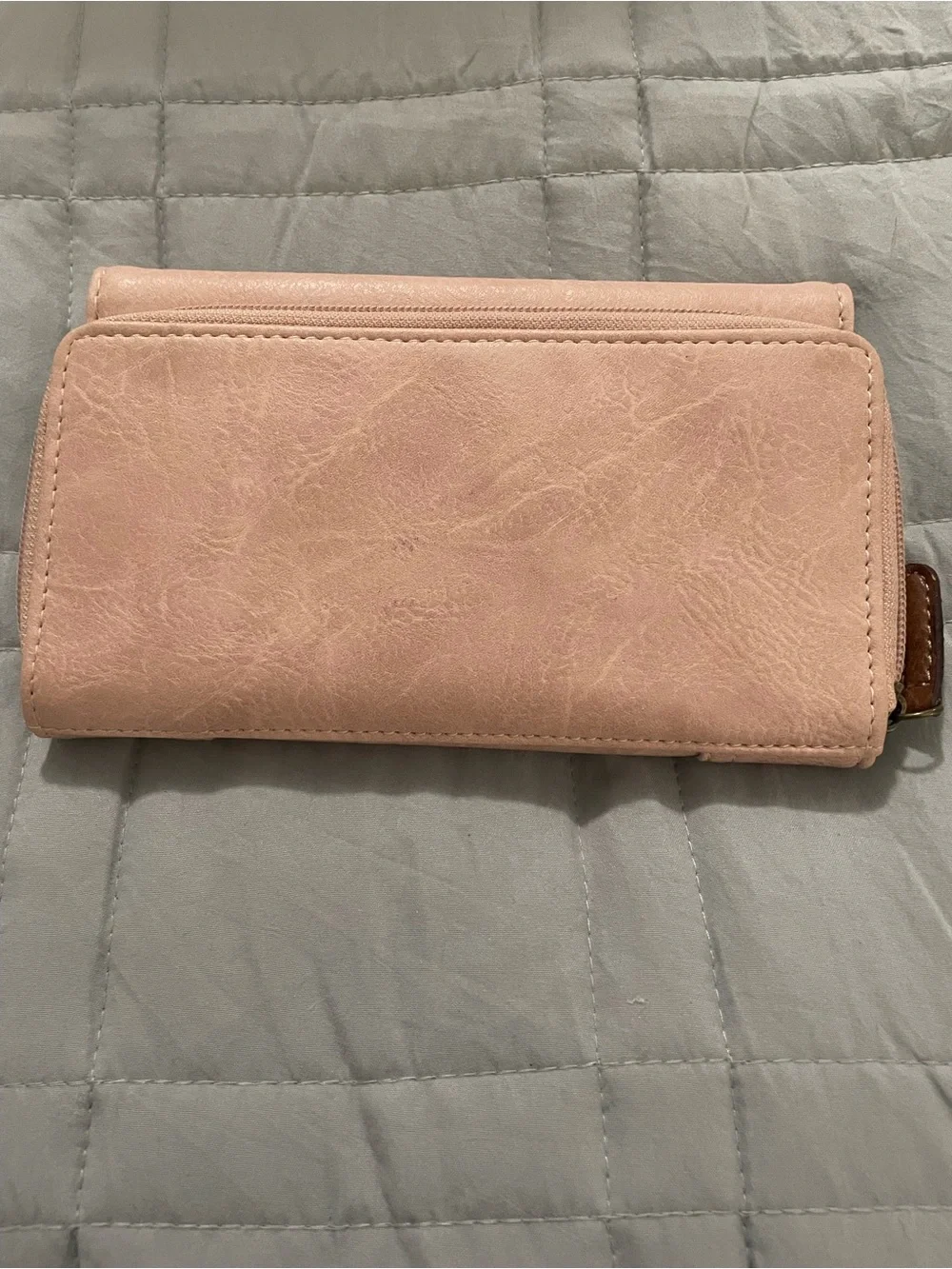 b.o.c. Pink and Brown Two-Tone Trifold Wallet